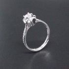 Simple Style Charm Rings Sterling Silver One Stone / Wedding Rings For Women